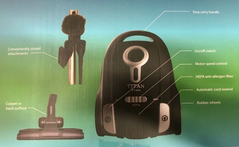 Titan T1400 HEPA Compact Canister Vacuum Cleaner