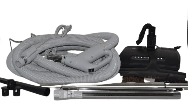 Central Vacuum Kit with 30 feet Hose with Pigtail, T5 Power Nozzle Kit, Wands, Telescopic Wand & Tools