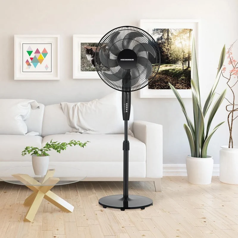 Ventiliatorius su teleskopiniu stovu 50W 85° 130cm HSF-M750D-BK HEINNER