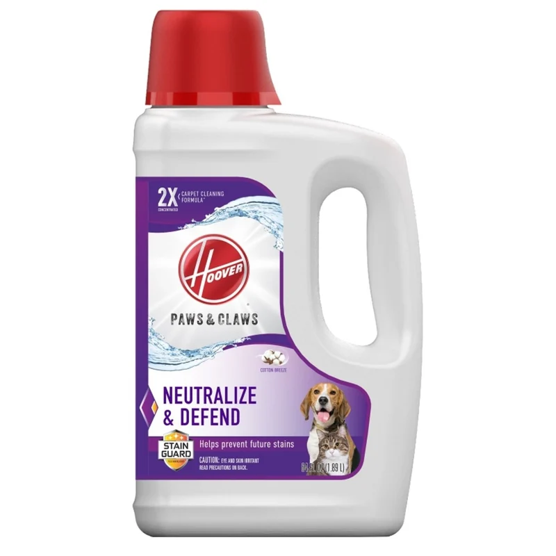 Hoover Paws & Claws Solution Bundle, Deep Cleaning Shampoo with Pet Spot and Stain Remover pretreat Formula, AH30925R, White, 64 Fl Oz