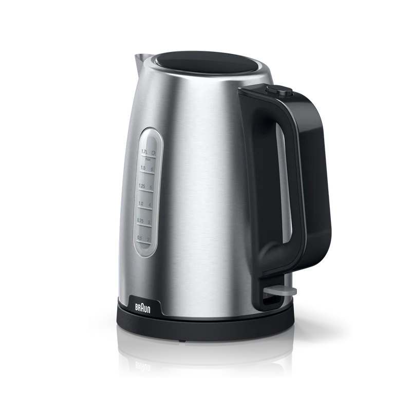 Braun Electric Kettle 2200W 1.7L Stainless Steel Auto Shut-Off Boil-Dry Protection – Black (WK1500BK)