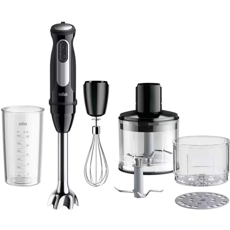 Braun MultiQuick 5 Pro Hand Blender 1000W 25 Speeds & Turbo PowerBell V Plus with Accessories Set – Black (MQ55254MBK)