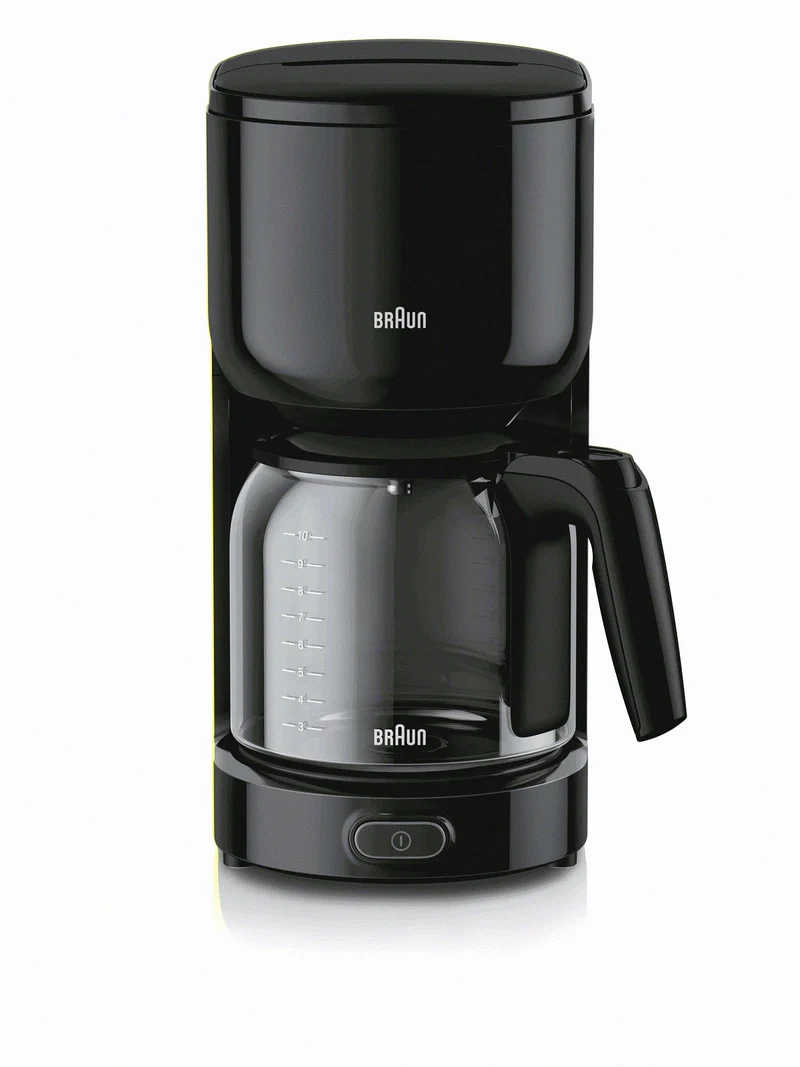 Braun PurEase Filter Coffee Maker 1000W 1.4L 12 Cups OptiBrew Technology Auto Shut-Off – Black (KF3120BK)