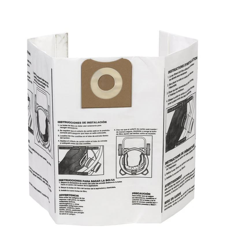 Proteam Workshop Hi Efficiency 12 - 16 Gallon Paper Bags - 2 Bags, GK-3502