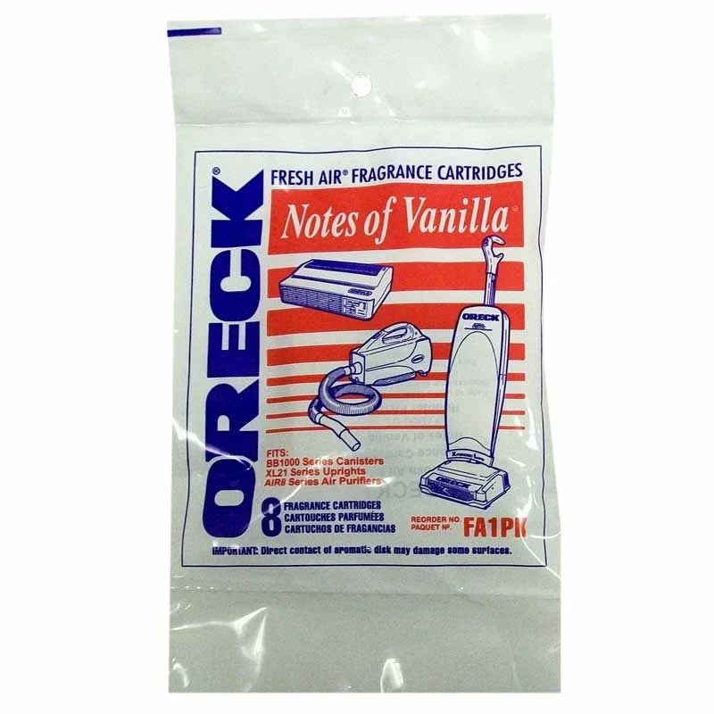 Oreck FA1PK Fresh Air Fragrance Cartridges Vanilla 8/pk