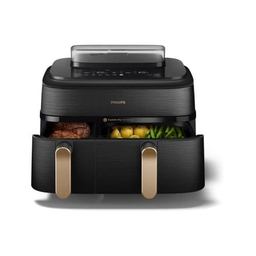 Philips Airfryer 5000 Series NA552/00, 9L / EU, juoda / auksinė spalva