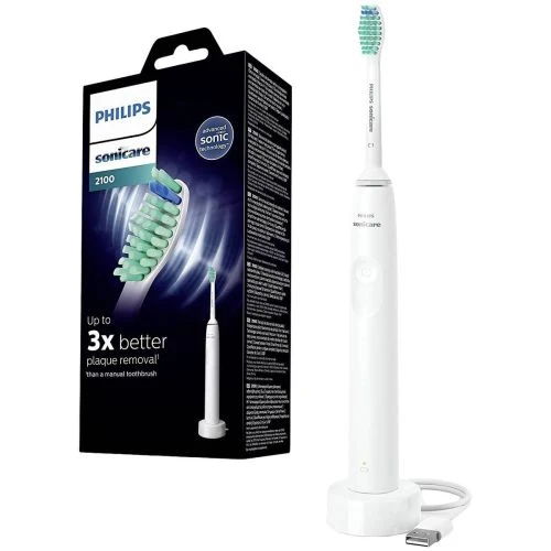 Philips elektrinis dantų šepetėlis Sonicare 2100 Series HX3651/13 EU, balta spalva