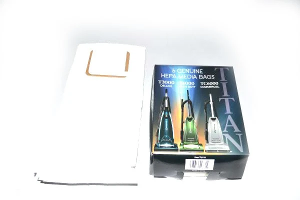 Titan T3000, T4000, TC6000 Vacuum Cleaner HEPA Paper Bags TUV-H - 6/pk