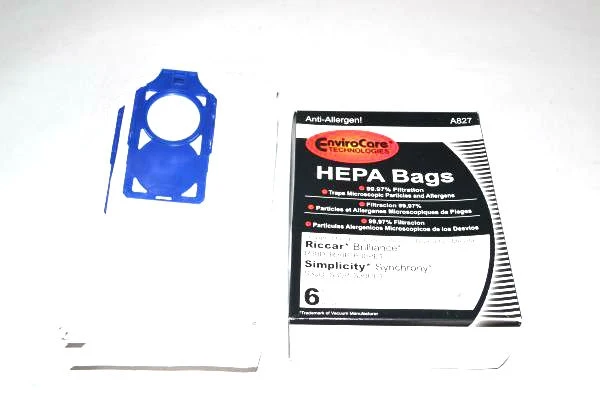 Simplicity Vacuum Cleaner Bags for Simplicity S30, S40 Replaces SPH-6 Bags - 6/pk With Blue Bag Docking System