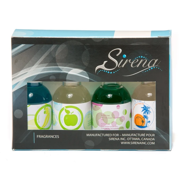 Sirena Natural Fragrances for Water Basin. Also works for Rainbow, Thermax, Hyla etc. 4 Bottles of 1.6oz each