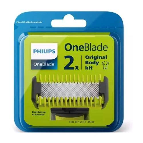Philips Shaver OneBlade Replacement Blades su Body rinkinys QP620/50 (2 vnt.) Eu, pilka spalva