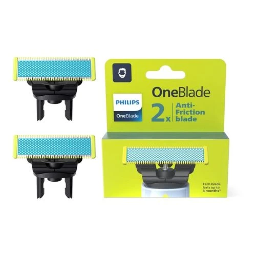 Philips Shaver OneBlade Replacement Blades (Anti Friction) QP225/50 (2 vnt.) Eu, pilka spalva