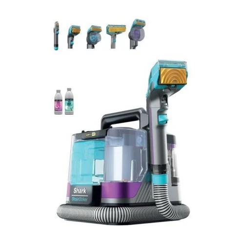 Shark StainStriker HairPro Pet nešiojamas Carpet ir Furniture Cleaner su 5 Attachments 450 W / EU PX250EUT, violetinė / žalia spalva