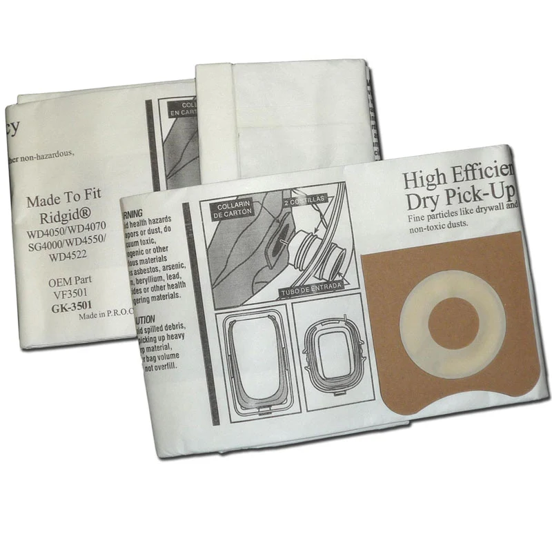 Ridgid VF3501 High Efficiency Paper-Dry Pick-Up - 2/pk