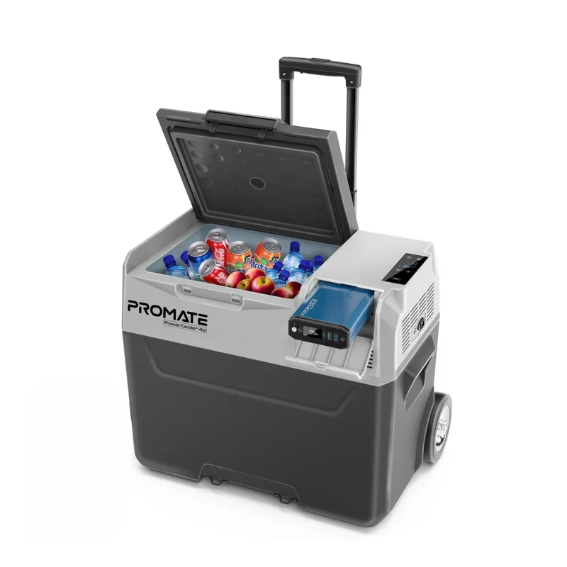 Promate PowerCooler-40 CoolFast™ 40 Liters Portable Outdoor Mini Refrigerator with 52000mAh Powerpack