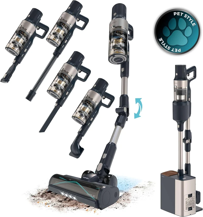 Cecotec Conga Rockstar 5500 Wireless 220AW Self-Empty — Cordless + Auto-Empty Base