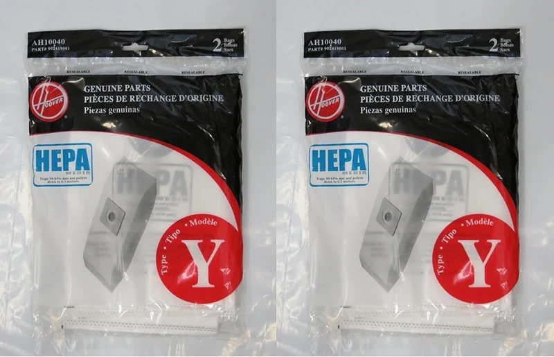 Hoover WindTunnel Y HEPA Pleated Vacuum Filter Bags AH10040 902419001 - Total 4 Bags