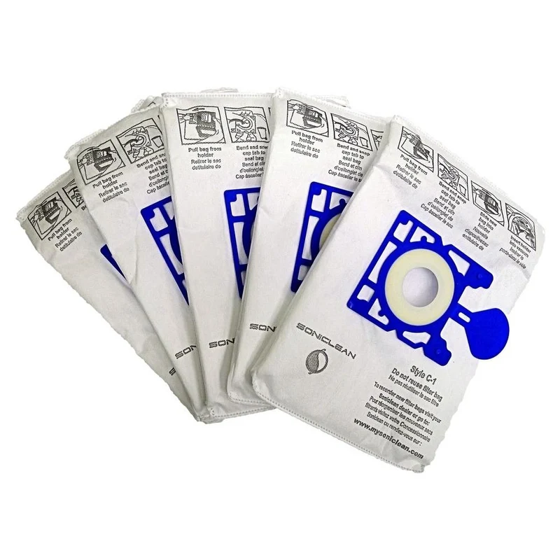 Soniclean Hi-Efficiency Style C-1 Canister Filter Bags - 5 Bags and 1 Filter #SCF-1150