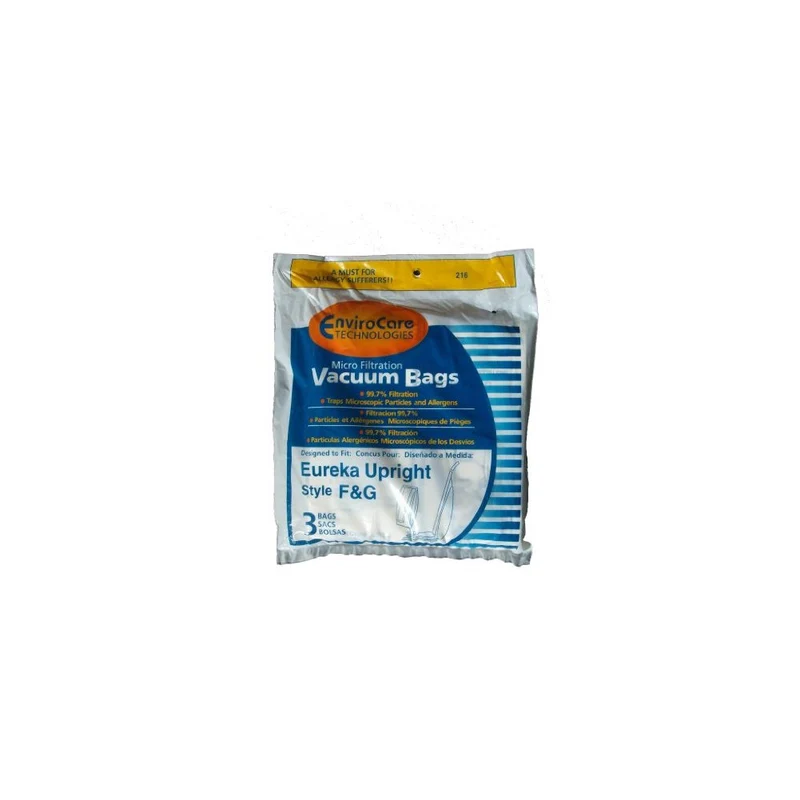 6 Eureka Allergy Micro Lined Vacuum F&G Bag Sanitaire Kenmore 5062, Uprights, White Westinghouse, Koblenz, Singer S