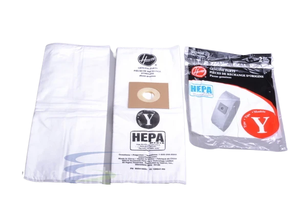 Hoover Type Y HEPA Vacuum Cleaner Bag for Windtunnel and T2 Uprights (2-Pack), AH10040