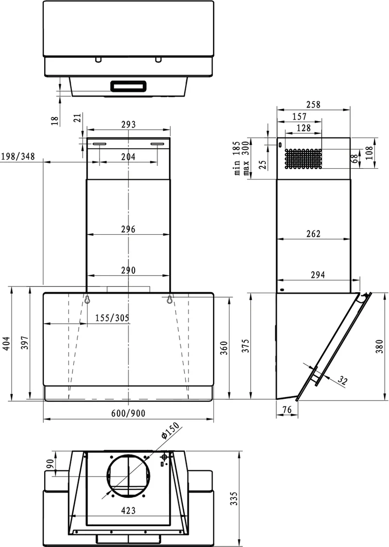 Gorenje WHI649EXBG Väggmonterad Silver