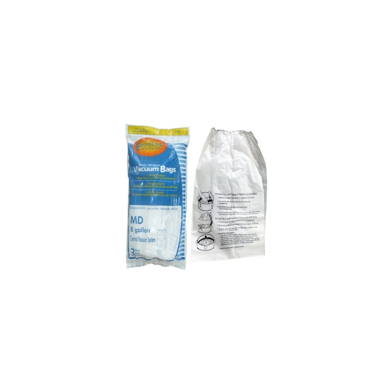3 MD Modern Day 8 gallon 720H-5, 720-5 Allergen Style Central Vacuum System Bag Flomaster, Silent Master, AirFlo, # MD814