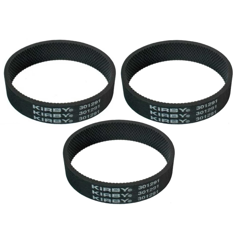 3 Kirby Ribbed Vacuum Cleaner Belts, Fits: all Kirby upright vacuum cleaners 1960 onwards, Kirby Number on belt 301291