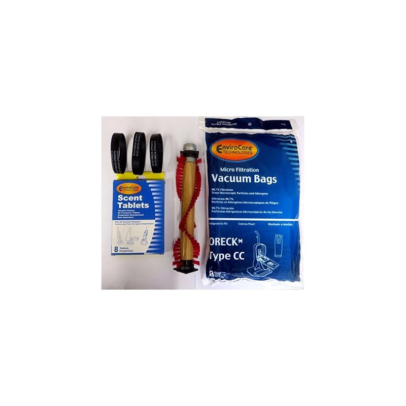 Oreck Vacuum Cleaner Bags To Fit Style CC, and all XL Upright Models (8 CC Bags & 1 Brush & 3 Belts & 8 Scent Tabs)