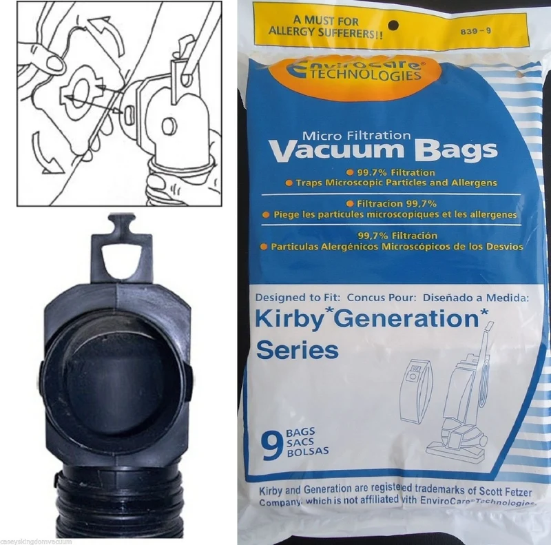Replacement Allergen Performance to Replace Kirby Generation 1,2,3,4,5,6 and Ultimate G Allergen Filtration Bags PKG of 9