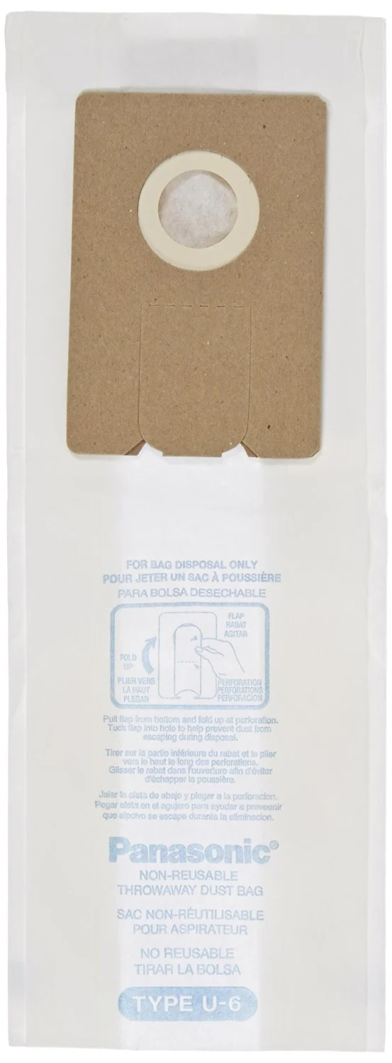 Panasonic MC-V145M Type U-6 Bags for Upright Vacuums - 3 / BG