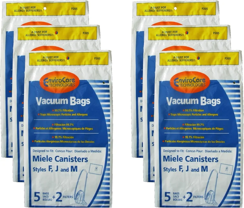 30 Miele F J M Allergen Canister Vacuum Bags + 12 Filters #P205