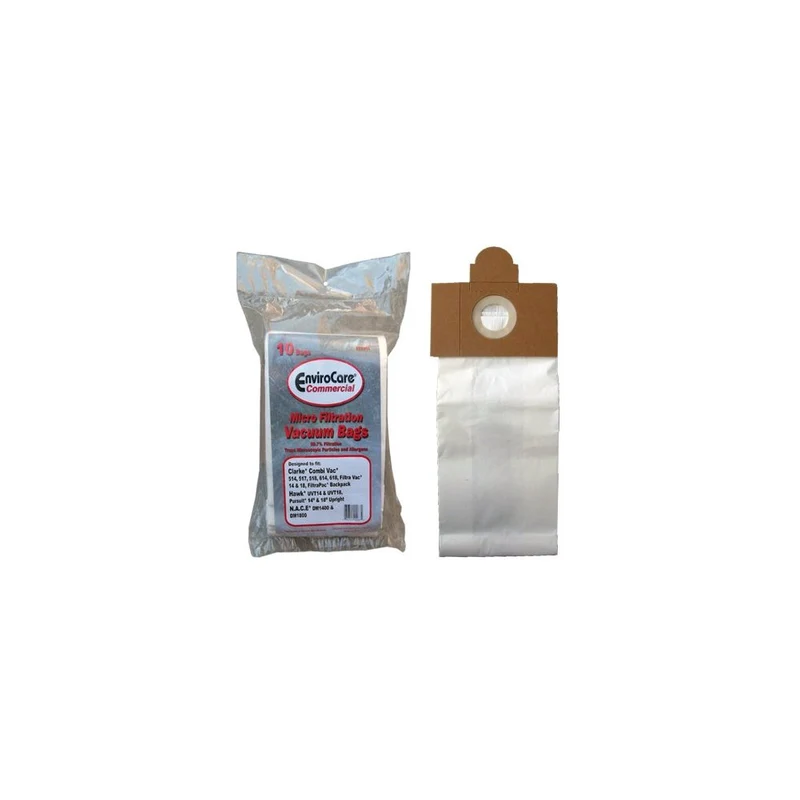 10 Clark, Alto, N.A.C.E., Hawk Allergy Commercial Upright Vacuum Cleaner Bags 50747A, Hawk Part Numbers 53430A, 543