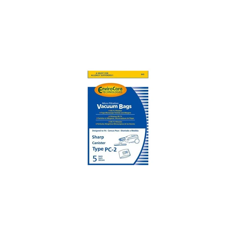15 SHARP PC-2 MICROFILTRATION VACUUM BAGS