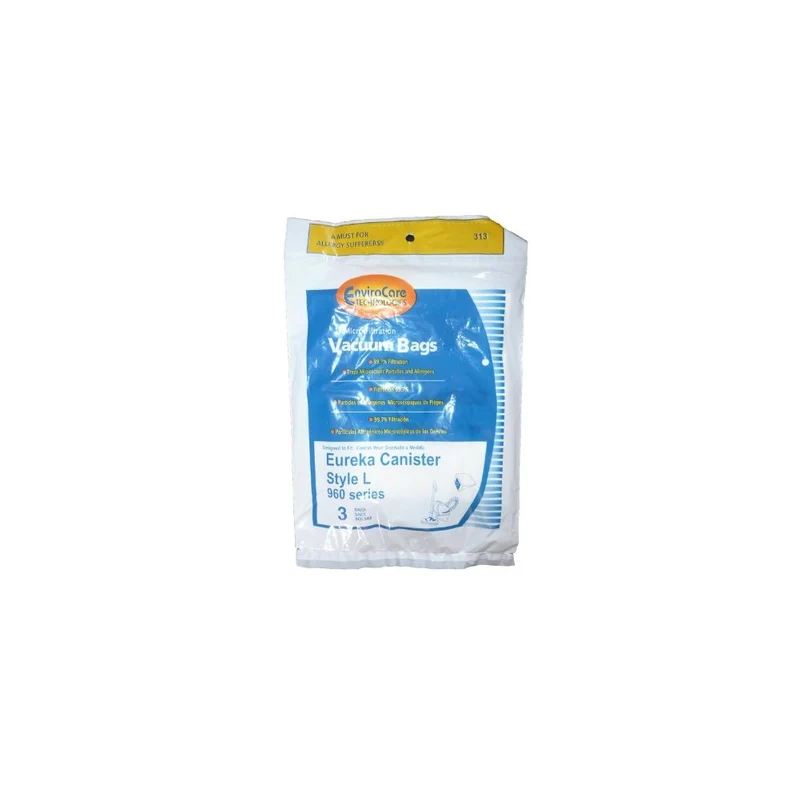 9 Eureka Style L Allergy Micron Filtration Vacuum Bags, Mini Mite Canister Vacuum Cleaners, 61715-12, 61715, 61715A