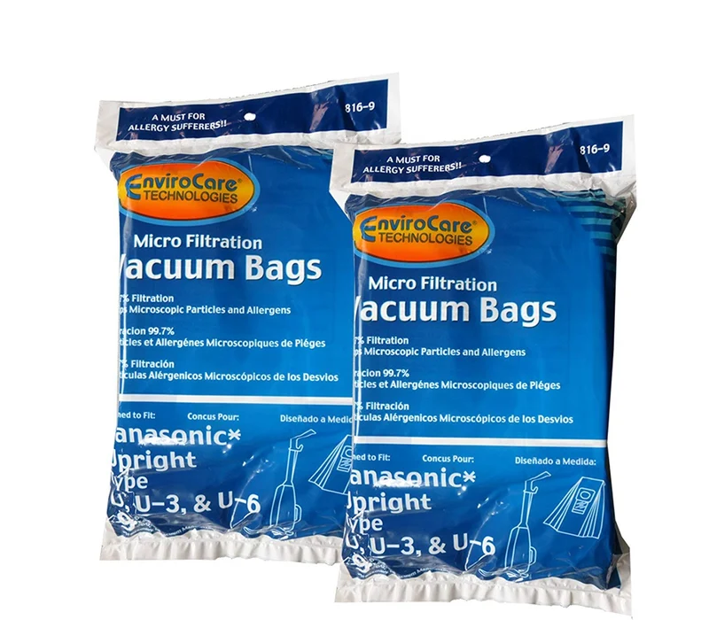 18 Panasonic Types U, U-3, U-6 Vacuum Bags Microfiltration with Closure