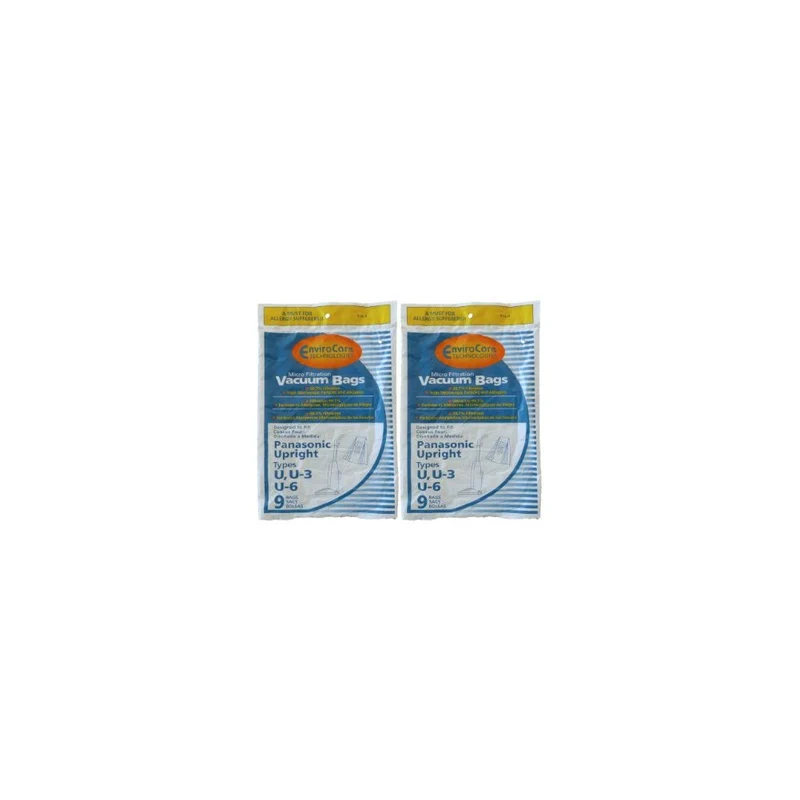 18 Panasonic U, U-3 & U-6 Upright Vacuum Cleaner Bags, MC-V145M, MC-115P, MC-V5000 thru MC-V5099, MC-V7300 thru MC-