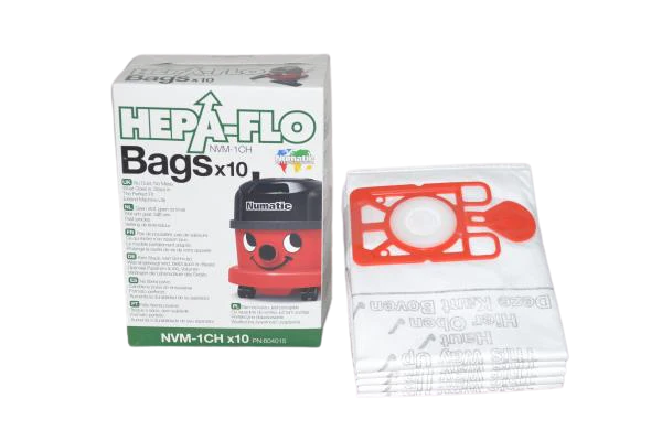 Numatic Henry HEPA Flo NVM1CH Vacuum Cleaner Bags 10 per pack #NVM-1CH, 907075, 604015