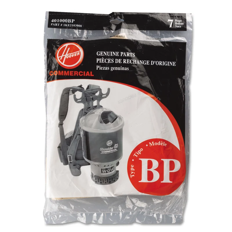 Hoover Backpack C2401 Shoulder Vac Royal RY4000, RY4001 Vacuum Cleaner Bags, Type BP - 7/pack, 401000BP, 1KE2103000, 3KE2103000