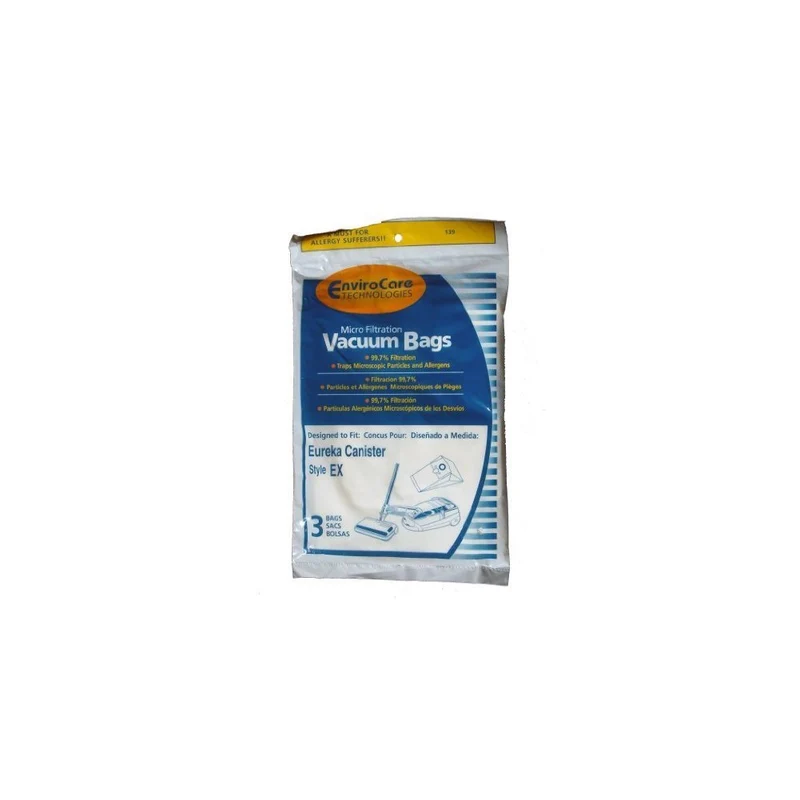 9 Eureka EX Allergy canister Vacuum Bags Excalibur, Home Cleaning System, Oxygen Vacuum Cleaners, 60284, 60284A-12
