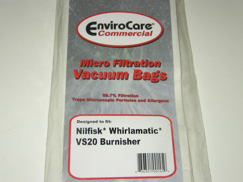 Nilfisk Advance Whirlamatic VS20 Burnisher Commercial Vacuum Bags Replaces 391185 #ECC391, 10/ pack