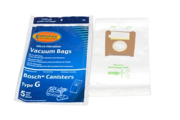 15 Bosch Allergy TYPE G Canister Bags, Hard Floor, Health Guard, Formula, Electro Duo, Plus Vacuum Cleaners, BBZ51A