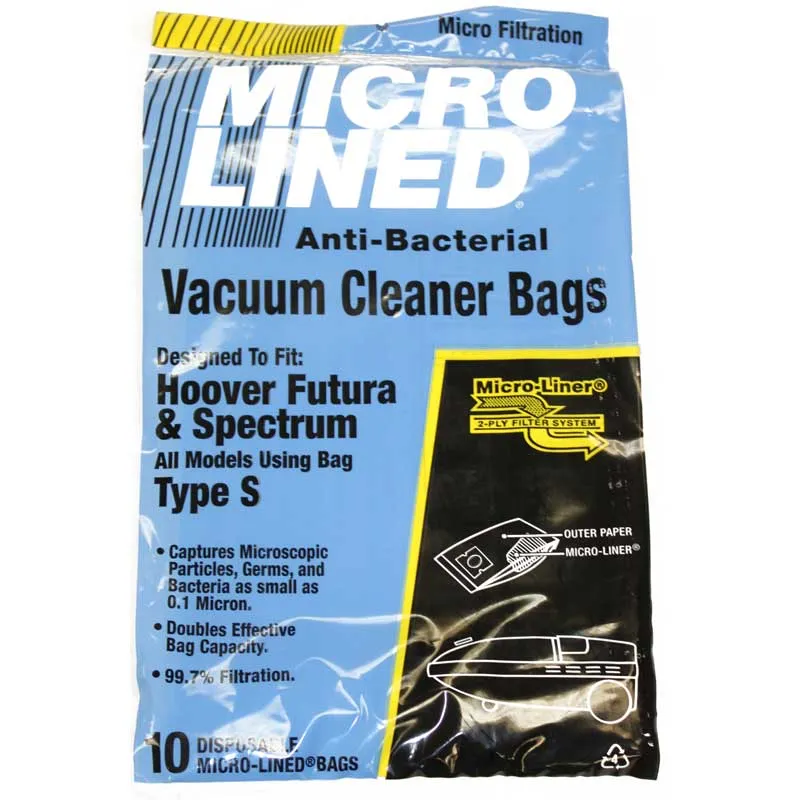Hoover S Vacuum Bags 4010100S- Generic - 9 pack