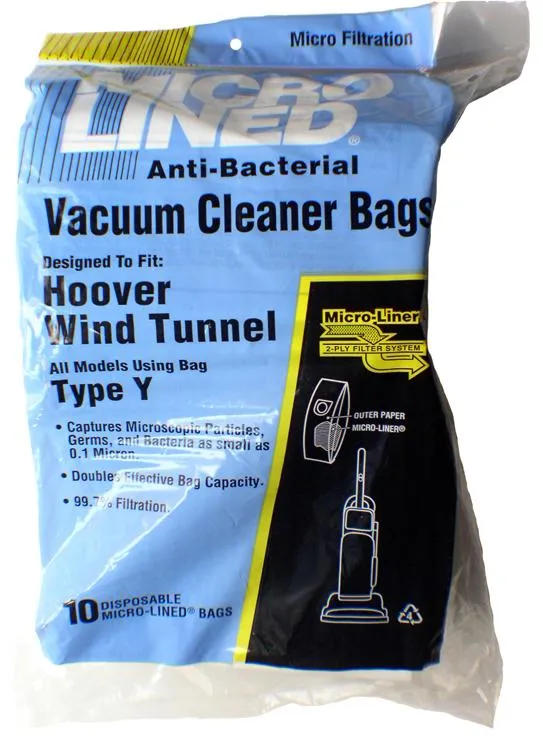 Hoover Y Vacuum Bags 4010100Y- Generic -9 pack