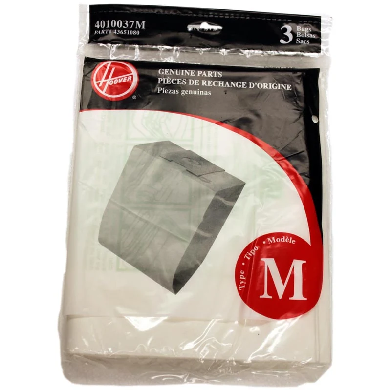 Hoover M Vacuum Bags 4010037M- Genuine - 3 Bags in a pack