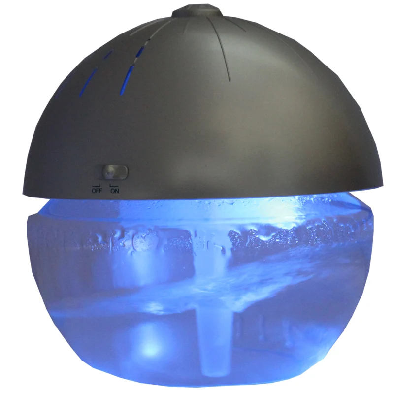 Ecogecko Earth Globe Air Cleaner Silver With LED - UL-75606-0
