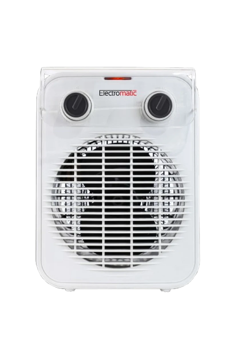 Electromatic Fan Heater 2000W - 2 Heat Settings with Safety Features