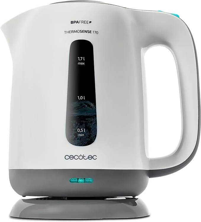 Cecotec ThermoSense 170 1.7L Electric Kettle — Fast Boil, Stainless Steel Interior