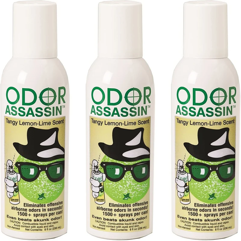 Odor Assassin Odor Control Spray, Tangy Lemon & Lime, Pack of 3