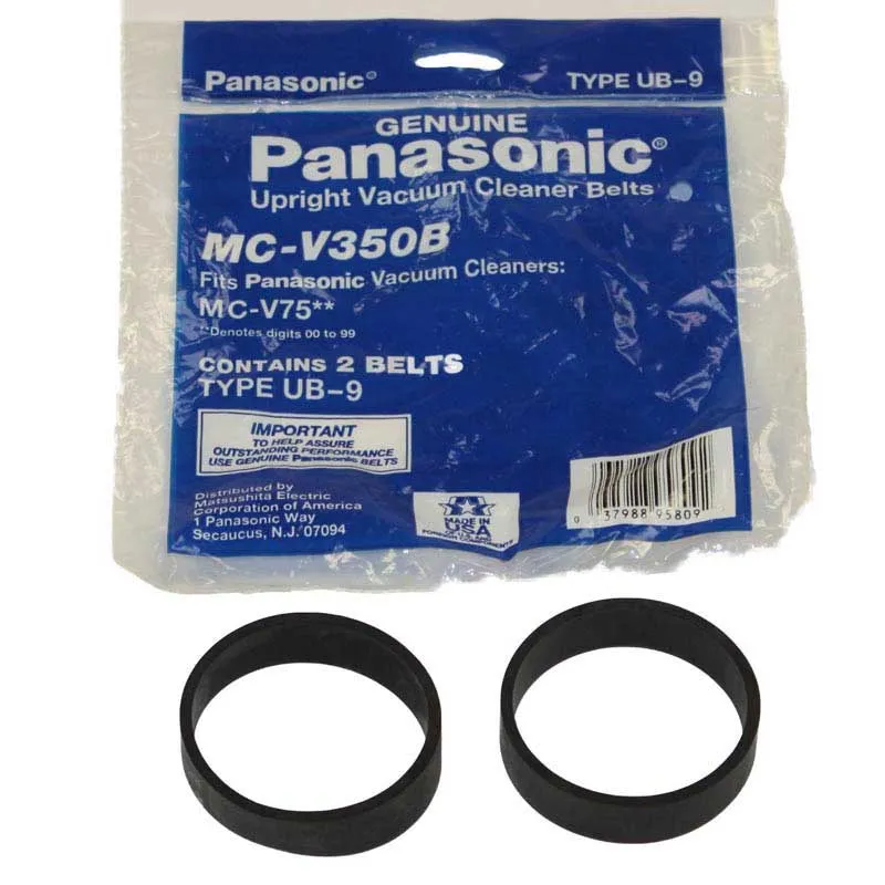 Panasonic MC-V350B Type UB 9 Belts - Genuine - 2 pack, PToPP