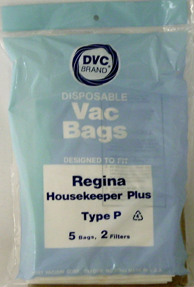 Regina Housekeeper Plus / Ultra 57068-04, DH06017 Type P Bags - 5 per pack